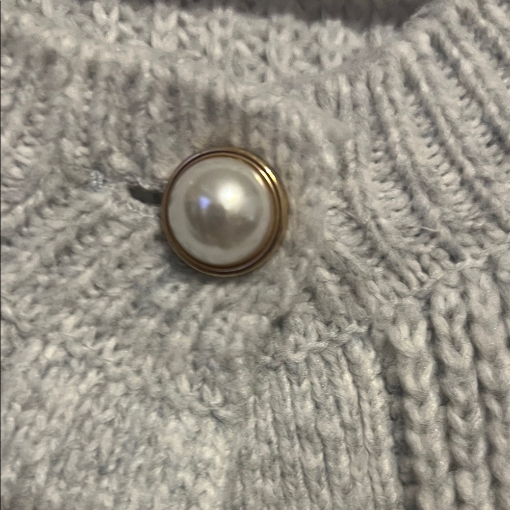 Gray Ribbed Cardigan - Picture 3 of 3